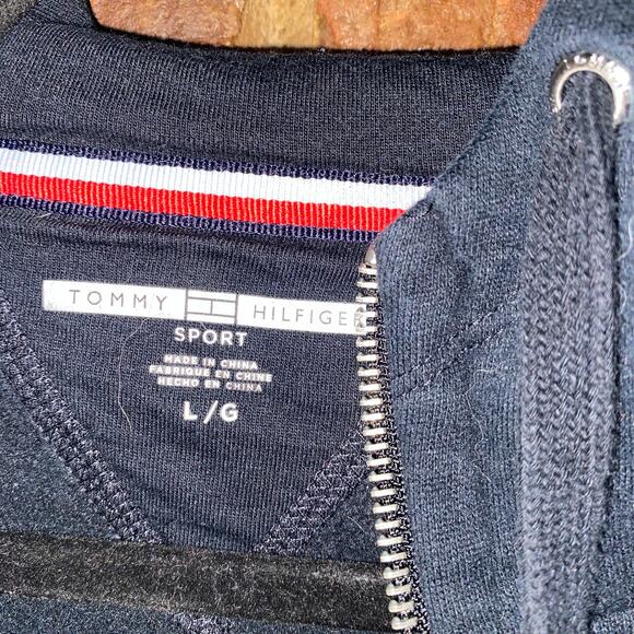 Tommy Hilfiger Black Hoodie with Red Accents - Picture 5 of 7